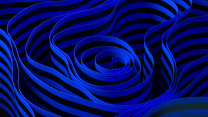 3d Desktop Dark Blue Lines Wallpaper