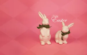 3d Easter Desktop Bunnies Wallpaper