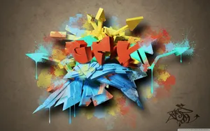 3d Grafitti Color Full Hd Wallpaper