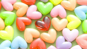 3d Hearts Love Full Hd Wallpaper