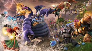 3d Heroes Battling Dragon Quest Monsters Wallpaper