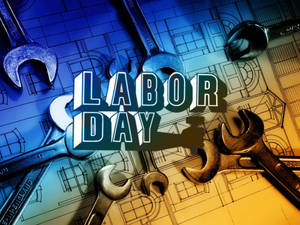 3d Labor Day Logo Wallpaper