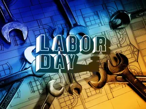 3d Labor Day Logo Wallpaper