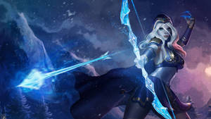 3d League Of Legends Champion Ashe Wallpaper