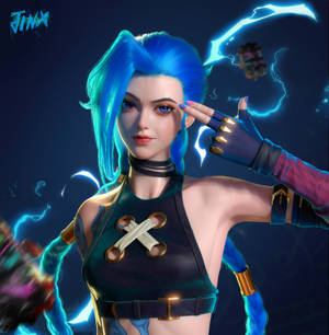 3d League Of Legends Character, Jinx Wallpaper