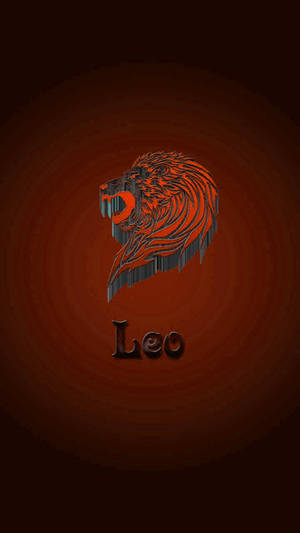 3d Lion Head And Leo Wallpaper