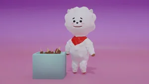 3d Rj Bt21 In Purple Wallpaper