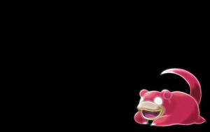 3d Slowpoke On Black Wallpaper