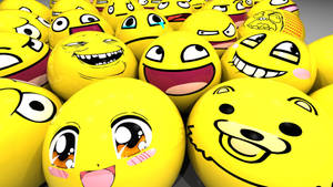 3d Smiley Emoji Meme Faces Wallpaper