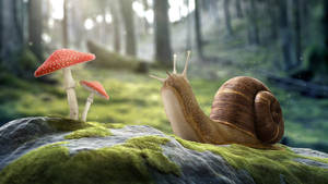 3d Snail Art Wallpaper