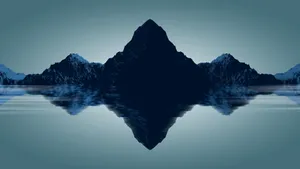 4 K Dark Mountain Reflection Wallpaper