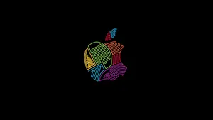 4k Apple Colorful Minimalist Wallpaper