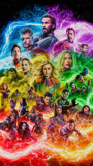 4k Avengers Colorful Portrait Wallpaper