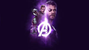 4k Avengers Purple Wallpaper