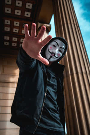 4k Boys Attitude With Anonymous Hacker Mask Wallpaper