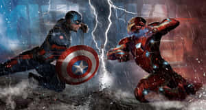 4k Captain America Vs Iron Man Wallpaper