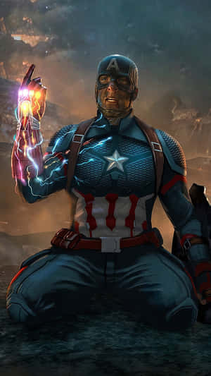 4k Captain America With Gauntlet Wallpaper