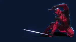 4k Deadpool Gun And Sword Wallpaper