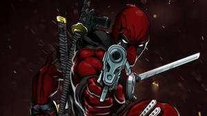 4k Deadpool With Gun Wallpaper