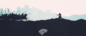 4k Dual Monitor Jon Snow Vs. Army Silhouette Wallpaper