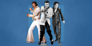 4k Elvis In Different Outfits Wallpaper