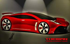 4k Ferrari Elegance 3d Design Wallpaper