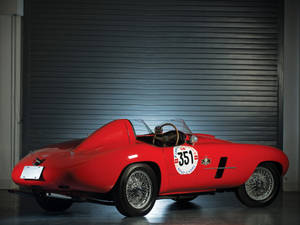 4k Ferrari Red 166 Rear Wallpaper