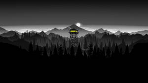4k Firewatch Black Mountains And Forests Wallpaper