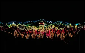 4k Firewatch Colorful Outline Wallpaper