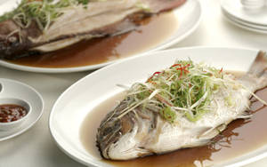 4k Food Steamed Fish Wallpaper