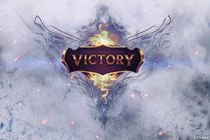 4k Gaming Phone League Of Legends Victory Screen Wallpaper