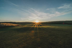 4k Golf Course Sunrise Wallpaper