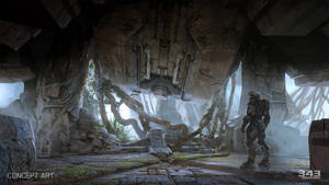 4k Halo Abandoned Place Wallpaper