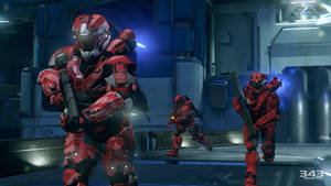 4k Halo Red Spartan Warriors Wallpaper