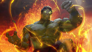 4k Hulk Electric Flame Wallpaper