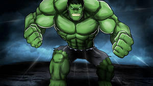 4k Hulk Muscled Comic Drawing Wallpaper