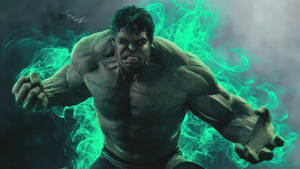 4k Hulk Neon Green Wallpaper