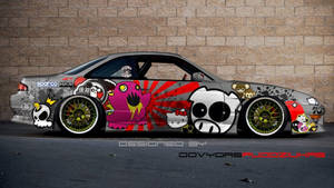 4k Jdm Nissan Silvia With Graffiti Wallpaper