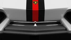 4k Lamborghini Aventador Gold Emblem Wallpaper