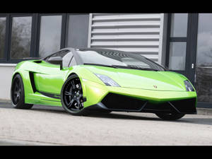 4k Lamborghini Gallardo Apple Green Wallpaper