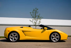 4k Lamborghini Gallardo In Yellow Paint Wallpaper