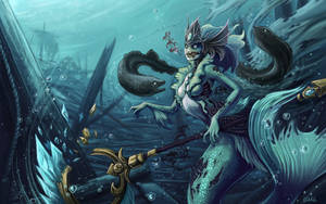 4k League Of Legends Zombie Mermaid Wallpaper