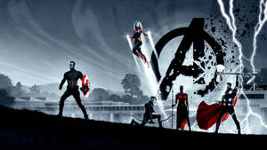 4k Marvel Avengers Logo Wallpaper