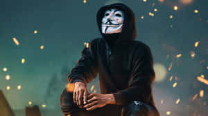 4k Mask Anonymous Joker Man Wallpaper