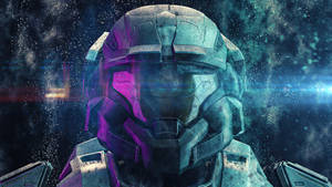 4k Master Chief In Galaxy Close-up Wallpaper