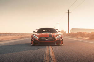 4k Mercedes-benz In Road Wallpaper