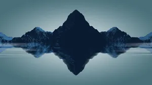 4k Minimal Mountain Water Reflection Wallpaper