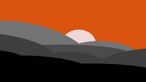 4k Moving Gray And Orange Sunset Wallpaper
