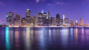 4k New York City Under Blue Sky Wallpaper