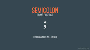 4k Programming Semicolon Symbol Wallpaper